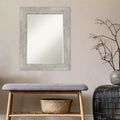 Greywash Beveled Bathroom Wall Mirror, 76.2 × 61 cm