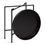 Gold Round Metal Side Table with Detachable Tray