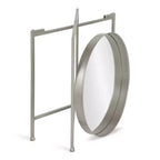 Gold Round Metal Side Table with Detachable Tray