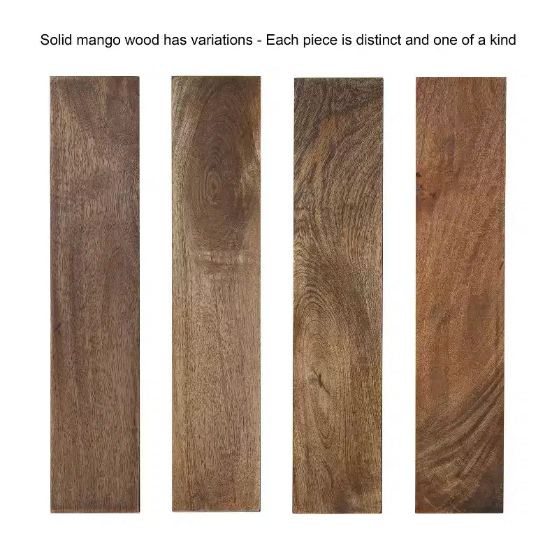 Solid Mango Wood Floating Side Table with Drawer