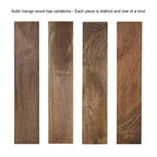 Solid Mango Wood Floating Side Table with Drawer