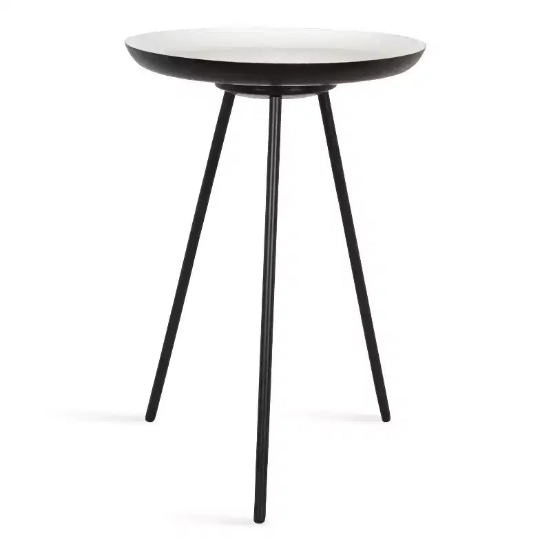 Round Metal Tripod Side Table with Enamel Top