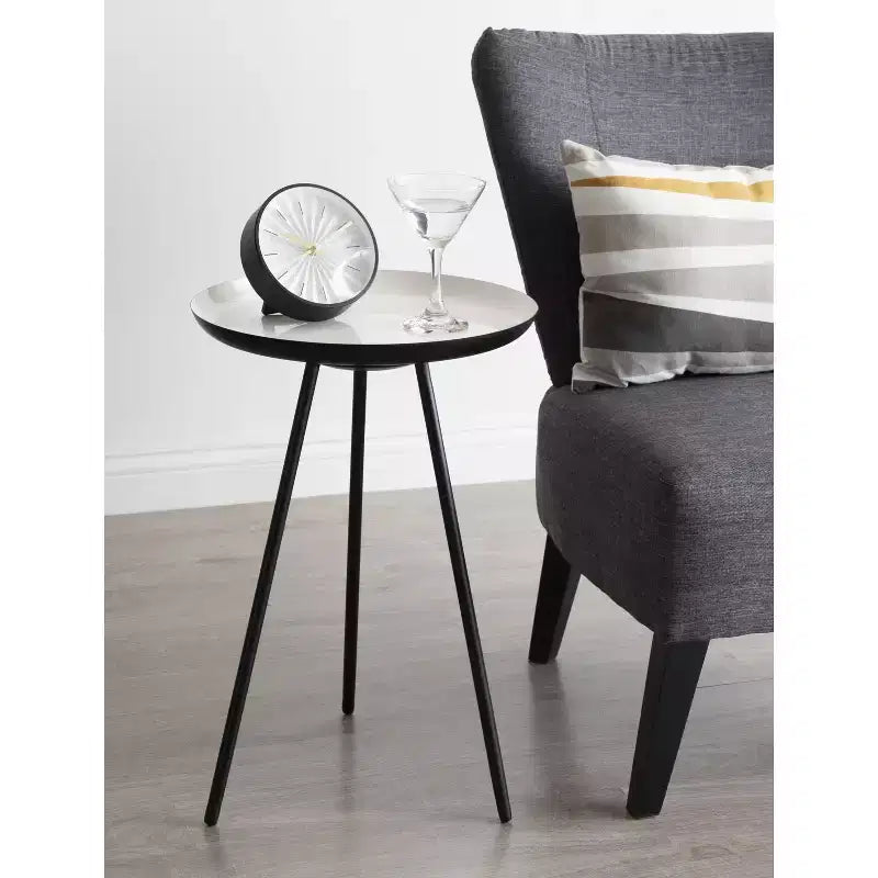 Round Metal Tripod Side Table with Enamel Top