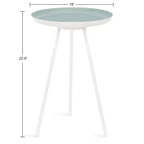 Round Metal Tripod Side Table with Enamel Top