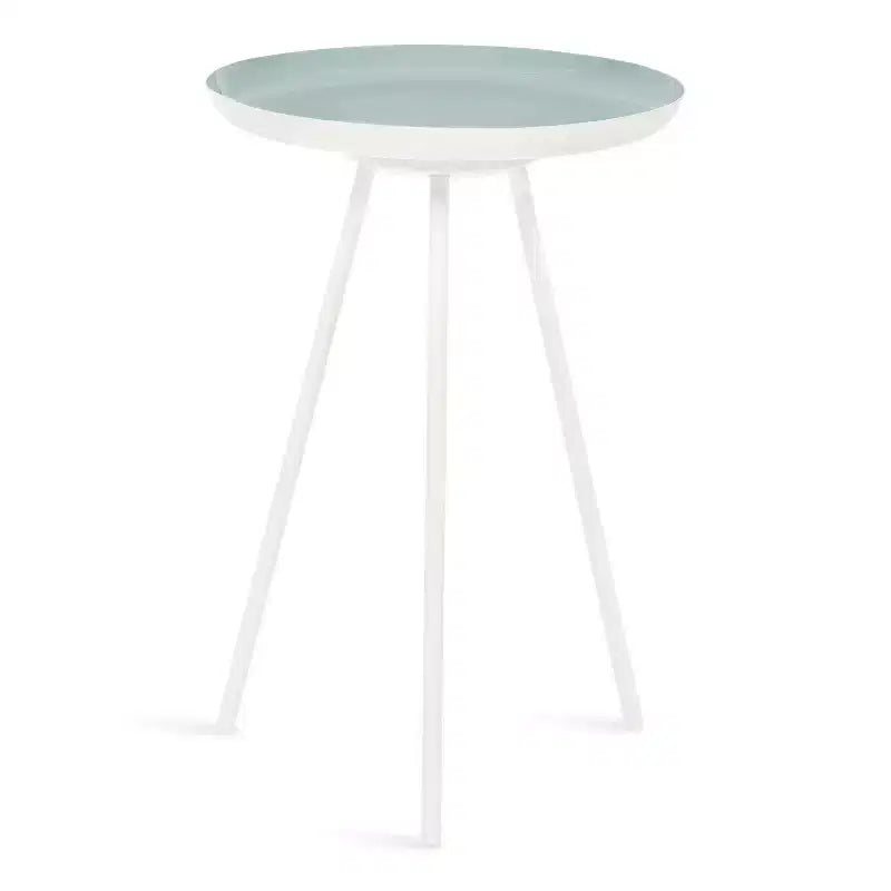 Round Metal Tripod Side Table with Enamel Top