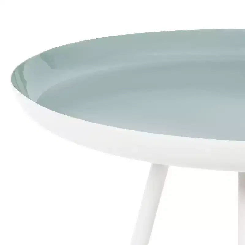 Round Metal Tripod Side Table with Enamel Top