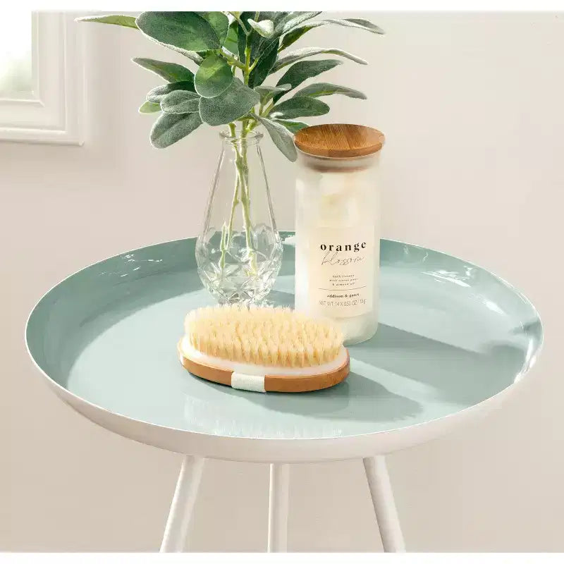 Round Metal Tripod Side Table with Enamel Top