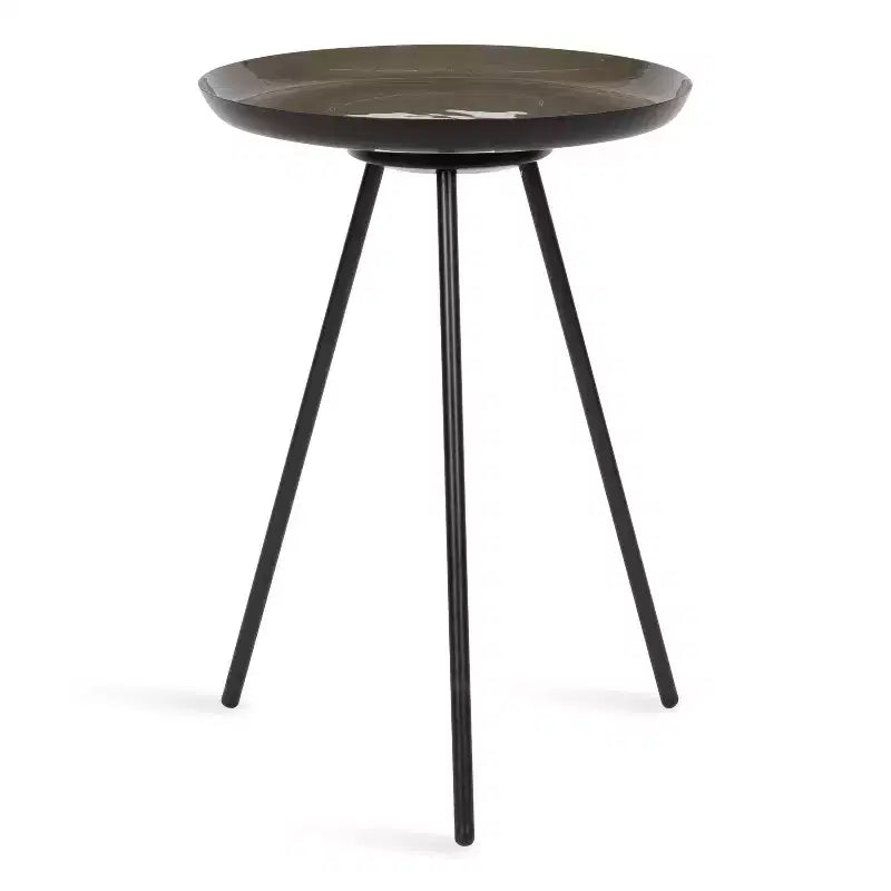 Round Metal Tripod Side Table with Enamel Top