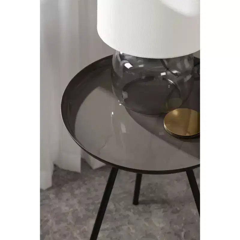 Round Metal Tripod Side Table with Enamel Top