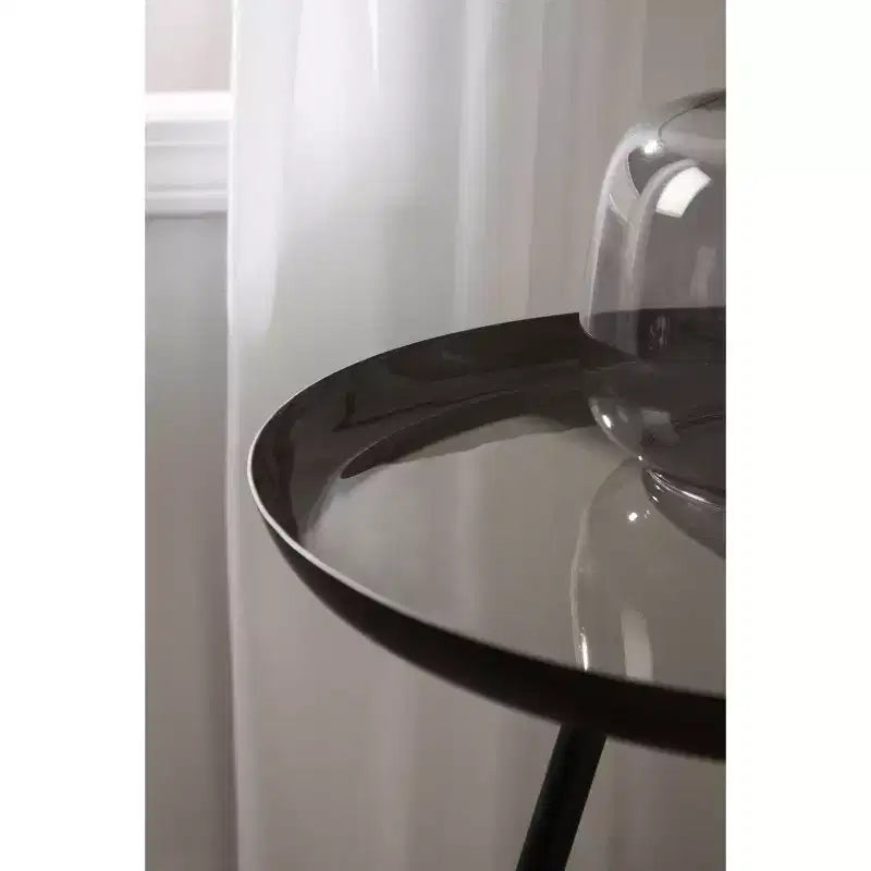 Round Metal Tripod Side Table with Enamel Top
