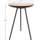 Round Metal Tripod Side Table with Enamel Top