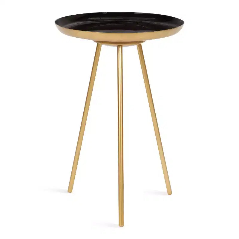 Round Metal Tripod Side Table with Enamel Top