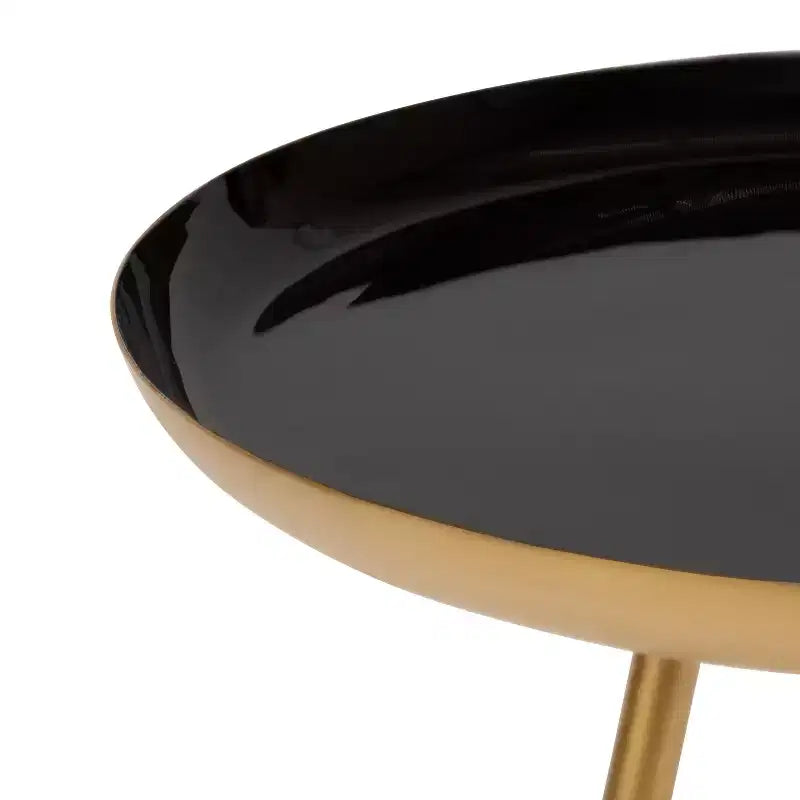 Round Metal Tripod Side Table with Enamel Top