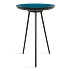 Round Metal Tripod Side Table with Enamel Top