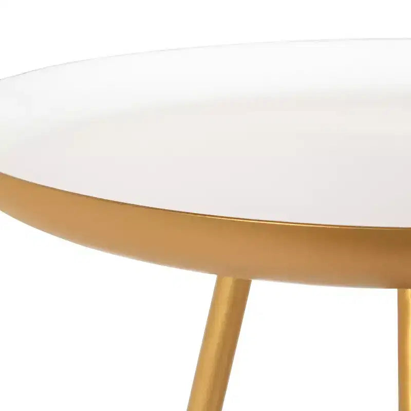Round Metal Tripod Side Table with Enamel Top