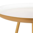 Round Metal Tripod Side Table with Enamel Top