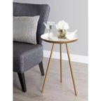 Round Metal Tripod Side Table with Enamel Top