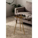 Round Metal Tripod Side Table with Enamel Top
