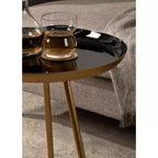 Round Metal Tripod Side Table with Enamel Top