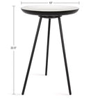 Round Metal Tripod Side Table with Enamel Top