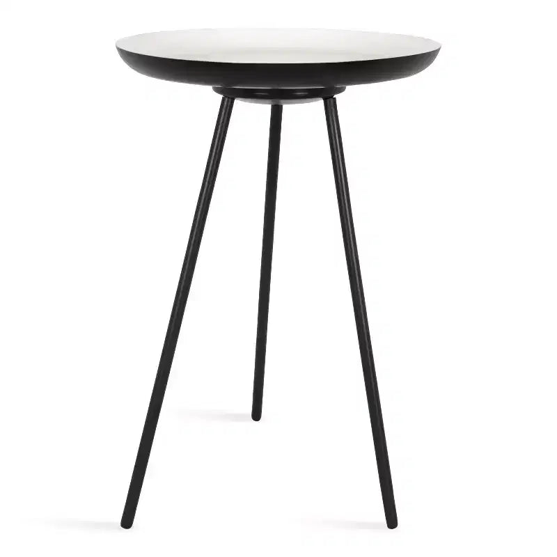 Round Metal Tripod Side Table with Enamel Top