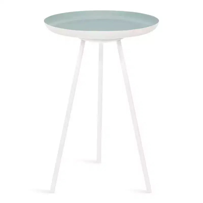 Round Metal Tripod Side Table with Enamel Top