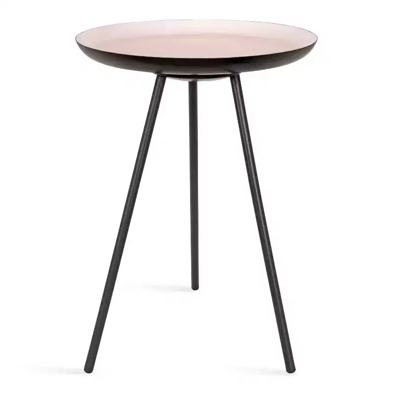 Round Metal Tripod Side Table with Enamel Top