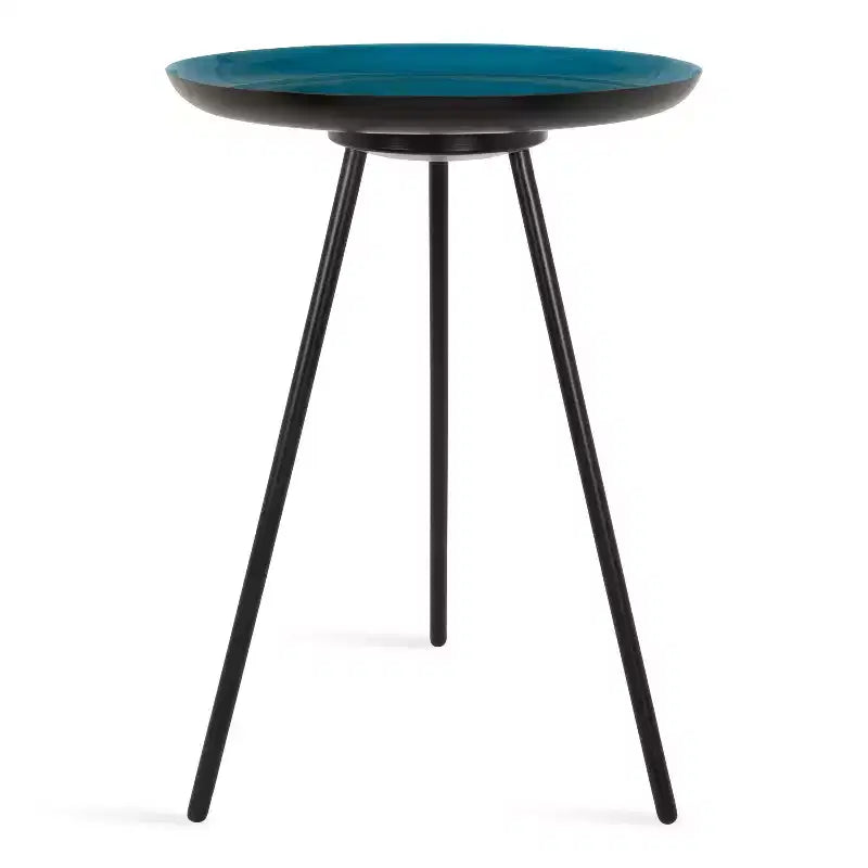 Round Metal Tripod Side Table with Enamel Top