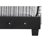 Velvet Tufted Panel Bed, for 152 × 203 cm Mattress