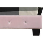 Velvet Tufted Panel Bed, for 152 × 203 cm Mattress