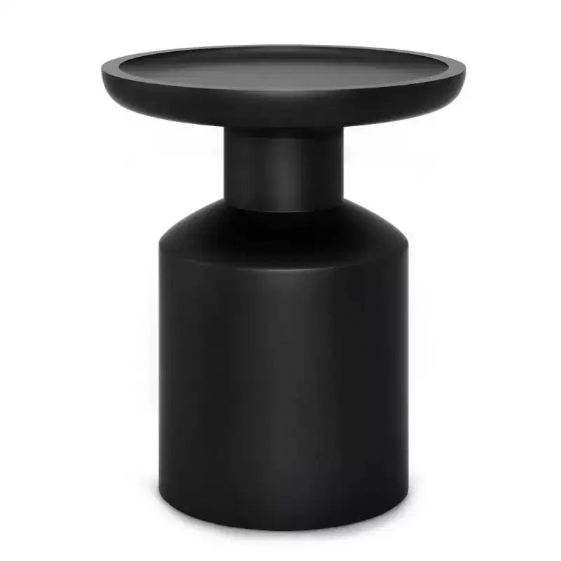 Handcrafted Solid Mango Wood Round Accent Table, White Wash