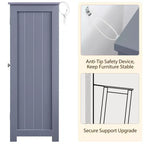 Wooden Bathroom Floor Cabinet with 4 Drawers and Cupboard