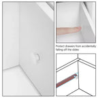 Wooden Bathroom Floor Cabinet with 4 Drawers and Cupboard