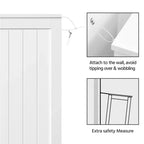 Wooden Bathroom Floor Cabinet with 4 Drawers and Cupboard