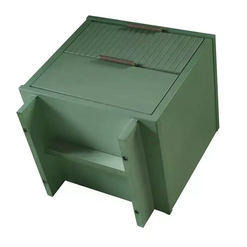 Modern 2 Drawer Nightstand with Gold Hardware