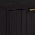 Modern 2 Drawer Nightstand with Gold Hardware