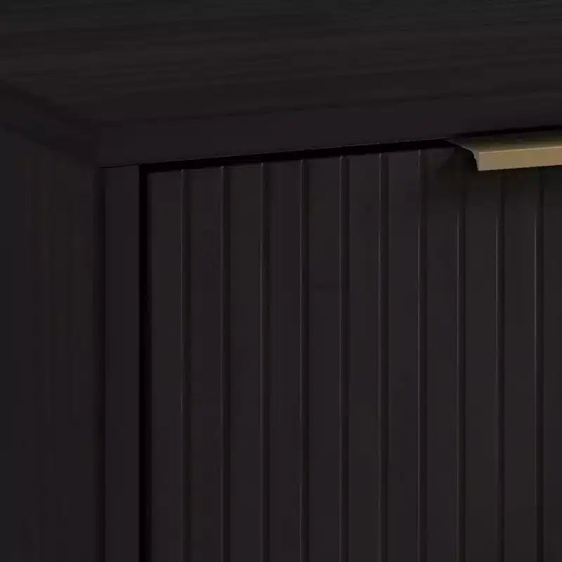 Modern 2 Drawer Nightstand with Gold Hardware