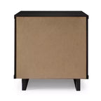 Modern 2 Drawer Nightstand with Gold Hardware