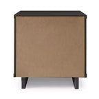 Modern 2 Drawer Nightstand with Gold Hardware