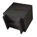 Modern 2 Drawer Nightstand with Gold Hardware