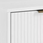 Modern 2 Drawer Nightstand with Gold Hardware