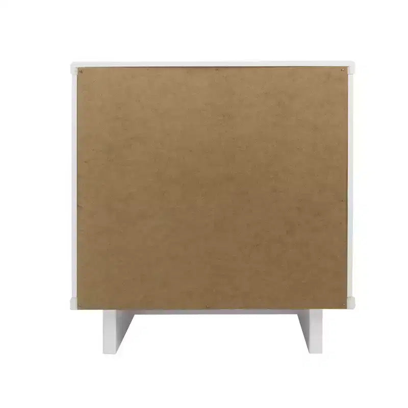 Modern 2 Drawer Nightstand with Gold Hardware