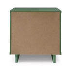 Modern 2 Drawer Nightstand with Gold Hardware