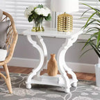 Black Fir Wood and MDF End Table