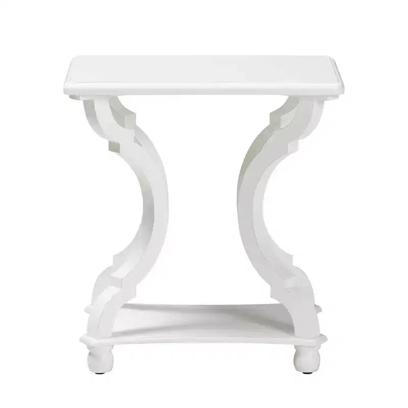 Black Fir Wood and MDF End Table