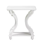 Black Fir Wood and MDF End Table