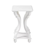 Black Fir Wood and MDF End Table