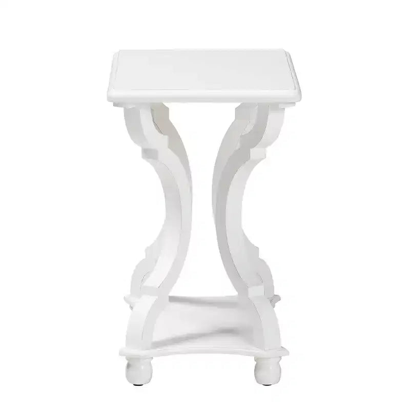 Black Fir Wood and MDF End Table