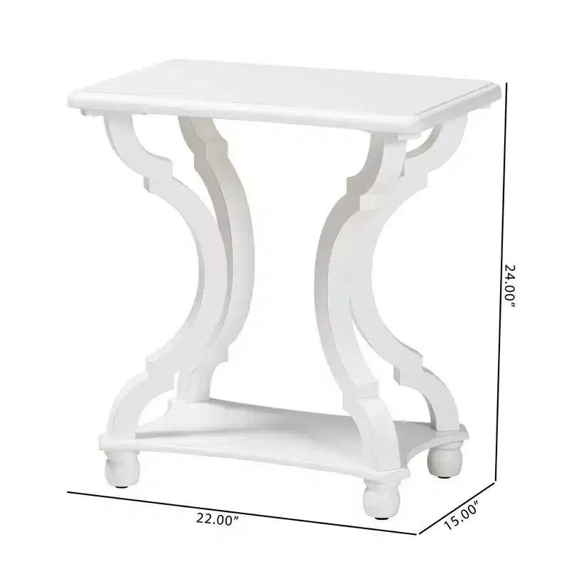 Black Fir Wood and MDF End Table