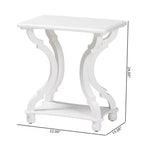 Black Fir Wood and MDF End Table